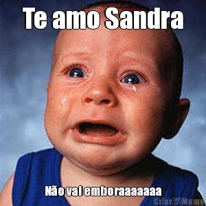 Te amo Sandra No vai emboraaaaaaa