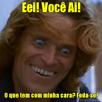 Eei! Voc Ai! O que tem com minha cara? Foda-se!