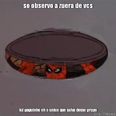 so observo a zuera de vcs kd gaguinho eh o unico que salva desse grupo