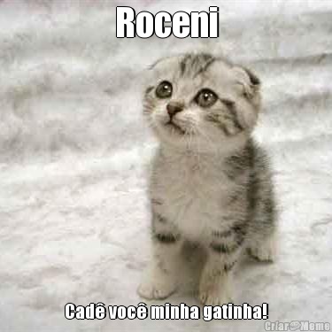 Roceni Cad voc minha gatinha!