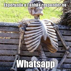 Esperando o Tonho responder no  Whatsapp