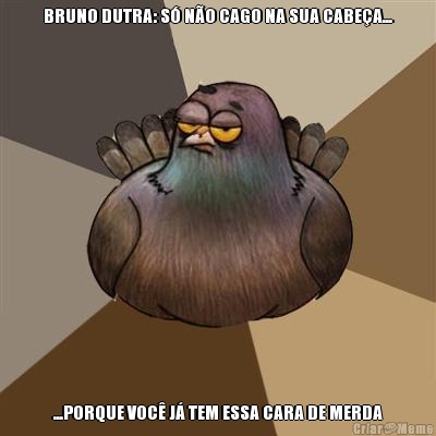 BRUNO DUTRA: S NO CAGO NA SUA CABEA... ...PORQUE VOC J TEM ESSA CARA DE MERDA