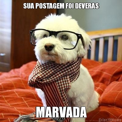 SUA POSTAGEM FOI DEVERAS MARVADA