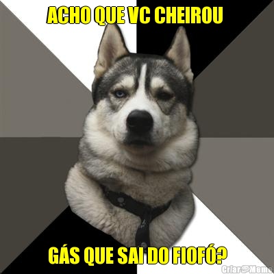 ACHO QUE VC CHEIROU  GS QUE SAI DO FIOF?