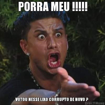 PORRA MEU !!!!! VOTOU NESSE LIXO CORRUPTO DE NOVO ? 