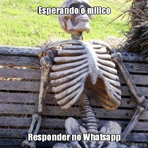 Esperando o milico Responder no Whatsapp