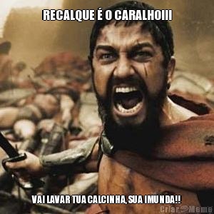 RECALQUE  O CARALHO!!! VAI LAVAR TUA CALCINHA, SUA IMUNDA!!