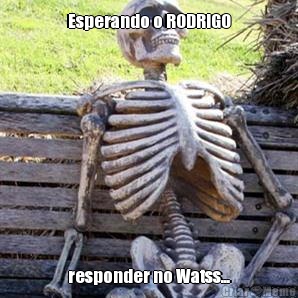 Esperando o RODRIGO responder no Watss...