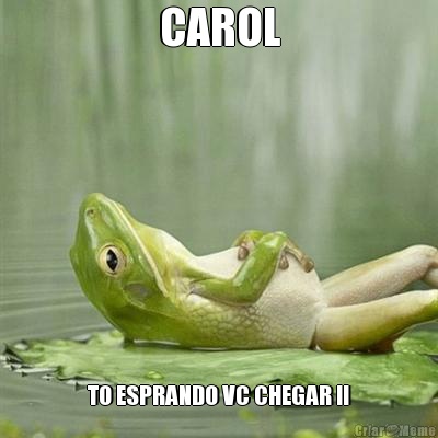 CAROL TO ESPRANDO VC CHEGAR !!