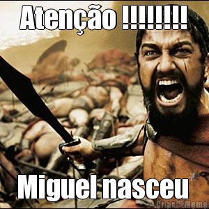 Ateno !!!!!!!! Miguel nasceu 