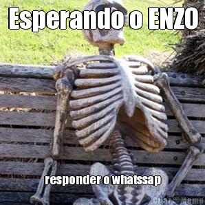 Esperando o ENZO responder o whatssap