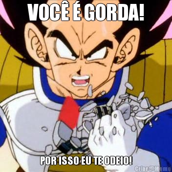 VOC  GORDA! POR ISSO EU TE ODEIO!