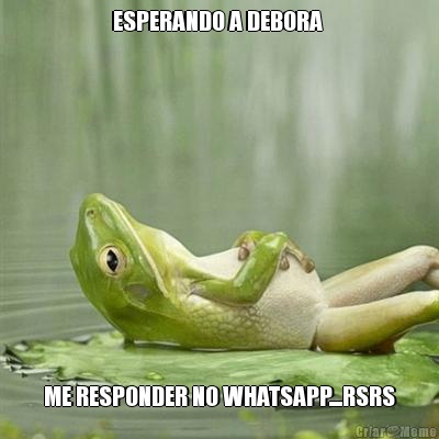 ESPERANDO A DEBORA  ME RESPONDER NO WHATSAPP....RSRS