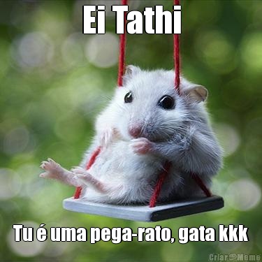 Ei Tathi Tu  uma pega-rato, gata kkk