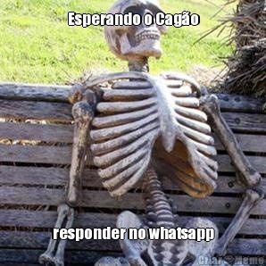 Esperando o Cago responder no whatsapp
