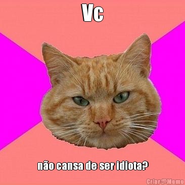 Vc no cansa de ser idiota?