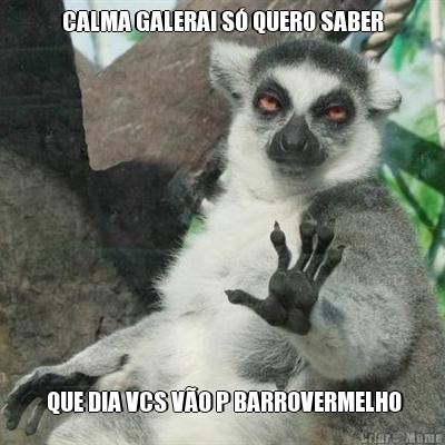 CALMA GALERA! S QUERO SABER  QUE DIA VCS VO P BARROVERMELHO