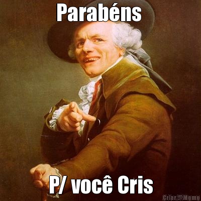 Parabns  P/ voc Cris