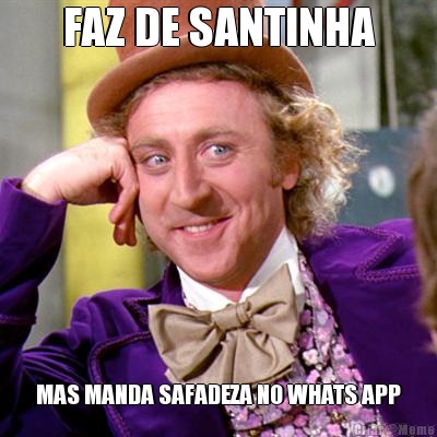 FAZ DE SANTINHA MAS MANDA SAFADEZA NO WHATS APP