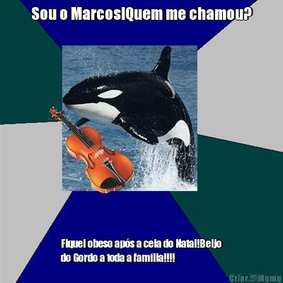 Sou o Marcos!Quem me chamou? Fiquei obeso aps a ceia do Natal!Beijo
do Gordo a toda a famlia!!!!