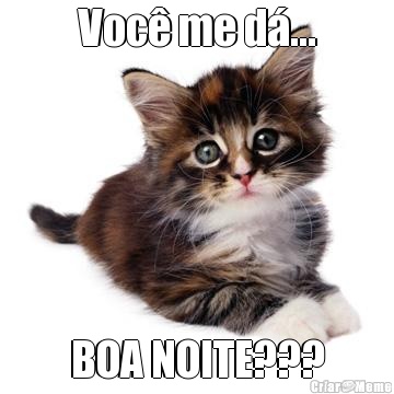 Voc me d... BOA NOITE???