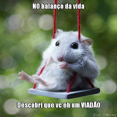 NO balano da vida Descobri que vc eh um VIADO