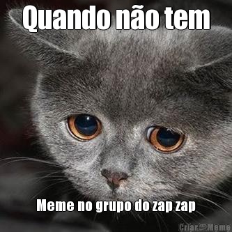 Quando no tem Meme no grupo do zap zap