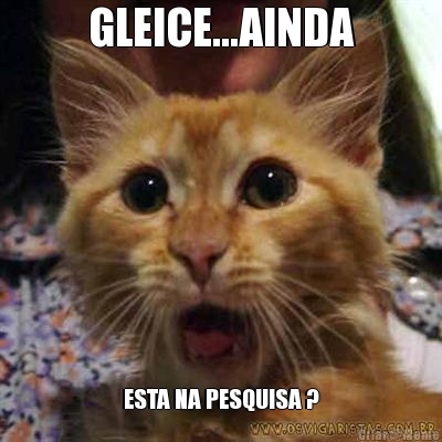 GLEICE...AINDA ESTA NA PESQUISA ?