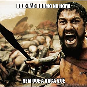 HOJE NO DURMO NA HORA NEM QUE A VACA VOE