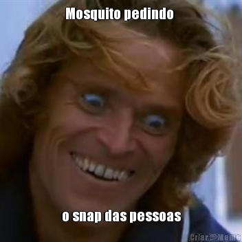 Mosquito pedindo  o snap das pessoas