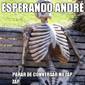ESPERANDO ANDR PARAR DE CONVERSAR NO ZAP
ZAP