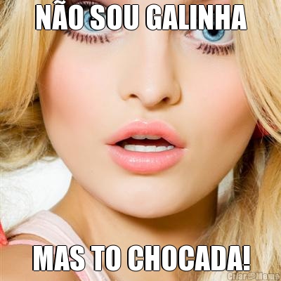 NO SOU GALINHA MAS TO CHOCADA!