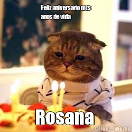 Feliz aniversario mts
anos de vida  Rosana 