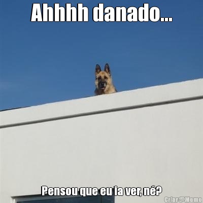 Ahhhh danado... Pensou que eu ia ver, n?