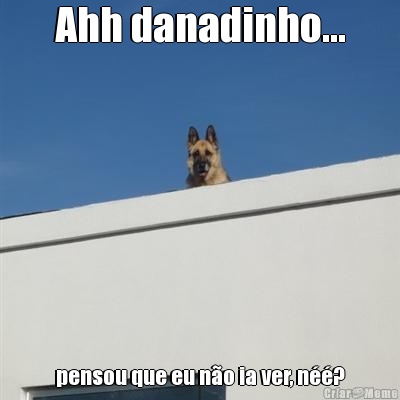 Ahh danadinho... pensou que eu no ia ver, n?