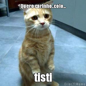 Quero carinho..colo... tisti