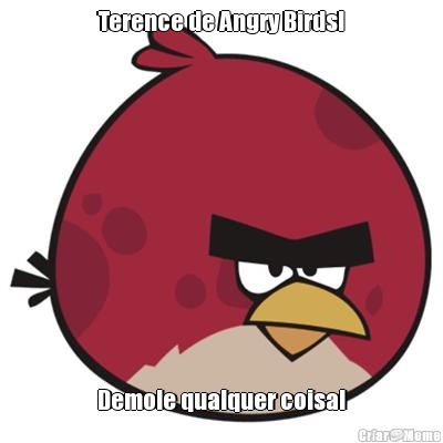 Terence de Angry Birds! Demole qualquer coisa!