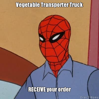 Vegetable Transporter Truck RECEIVE your order
