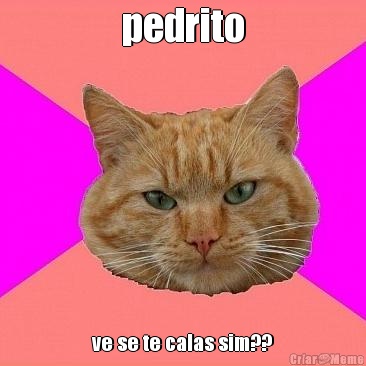 pedrito ve se te calas sim??