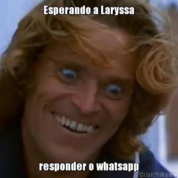 Esperando a Laryssa responder o whatsapp