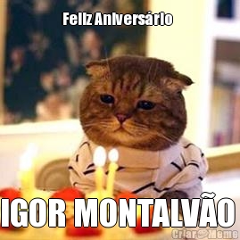 Feliz Aniversrio   IGOR MONTALVO 