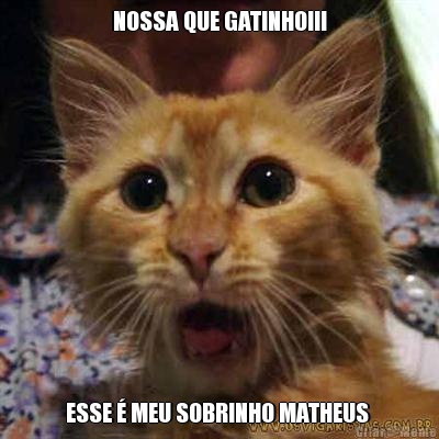 NOSSA QUE GATINHO!!! ESSE  MEU SOBRINHO MATHEUS 