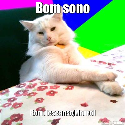 Bom sono Bom descanso,Mauro!