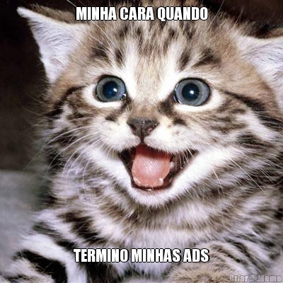 MINHA CARA QUANDO TERMINO MINHAS ADS