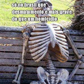 s no brasil que
desmatamento  mais grave
do que um homicdio 