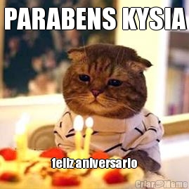 PARABENS KYSIA feliz aniversario