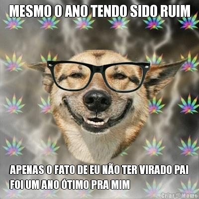 MESMO O ANO TENDO SIDO RUIM APENAS O FATO DE EU NO TER VIRADO PAI
FOI UM ANO TIMO PRA MIM