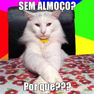 SEM ALMOO? Por que???