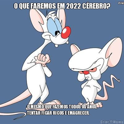 O QUE FAREMOS EM 2022 CREBRO? O MESMO QUE FAZEMOS TODOS OS ANOS,
TENTAR FICAR RICOS E EMAGRECER.
