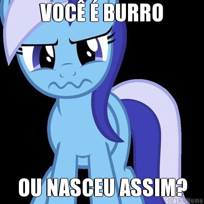 VOC  BURRO OU NASCEU ASSIM?